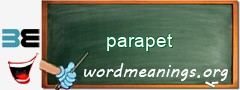 WordMeaning blackboard for parapet